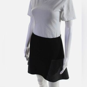 Sandro size 2 black and gray A-Line flare above the knee skirt